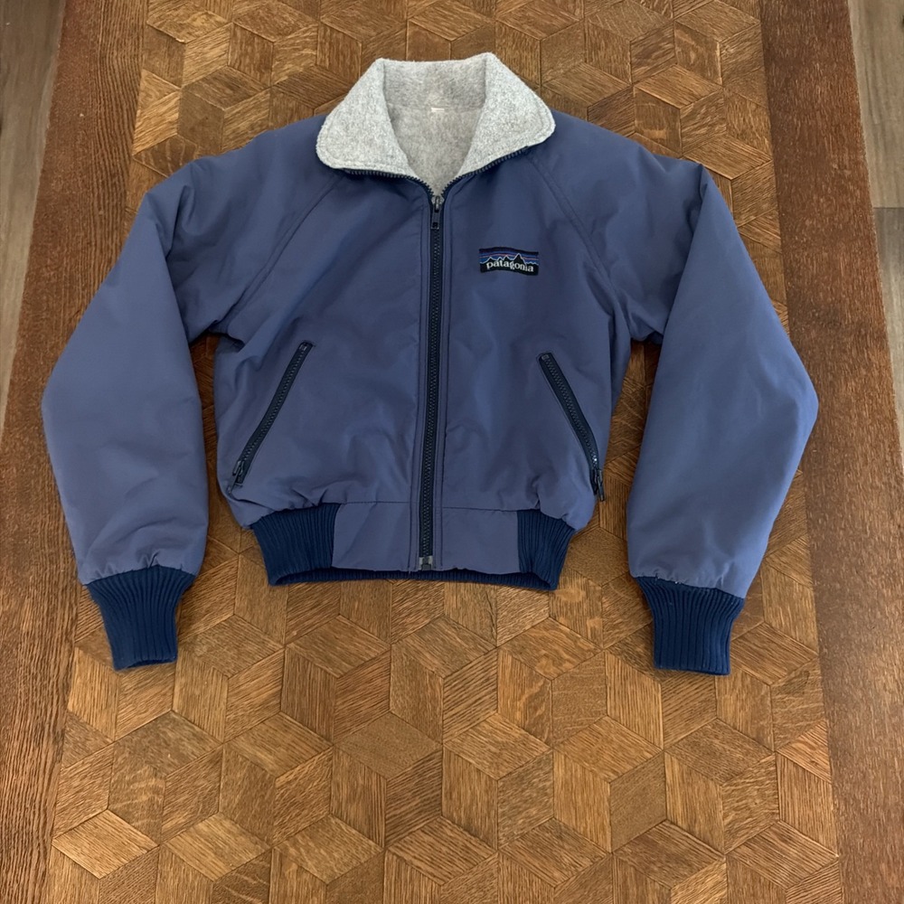 Patagonia Fleece Lined Bomber Jacket Kids Size 7/8